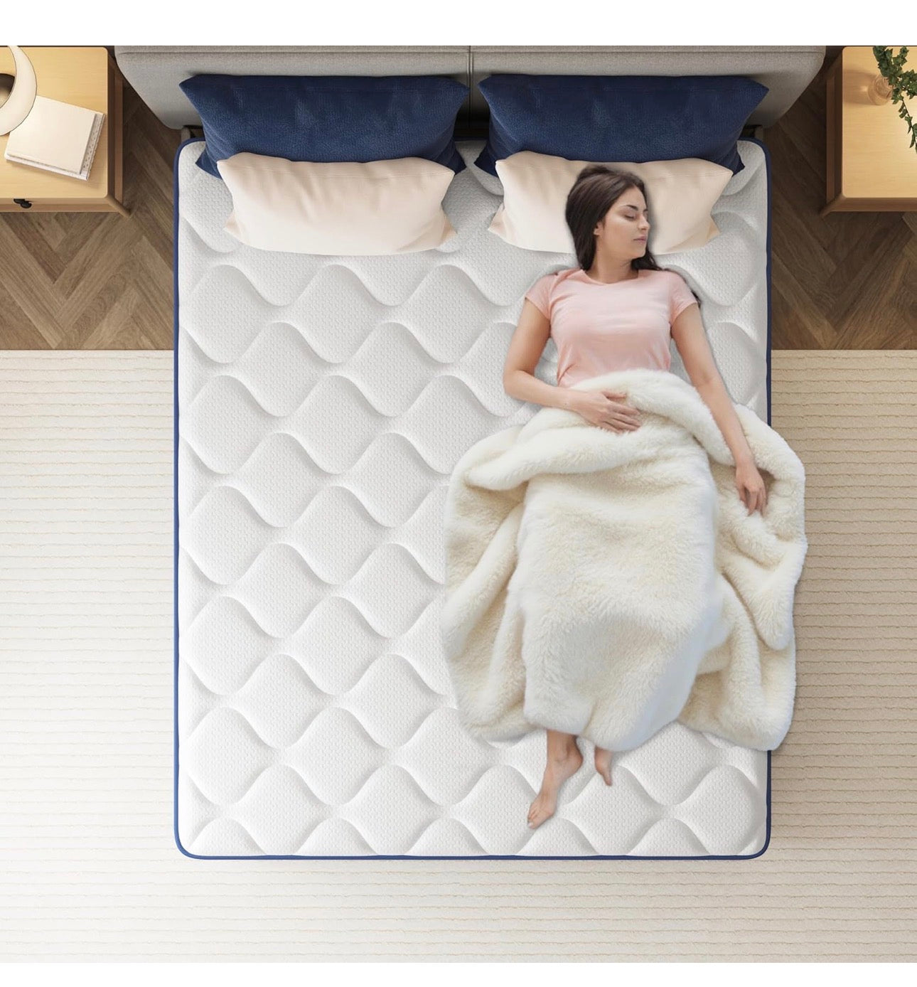 Double Mattresses, 10 Inch Gel Memory Foam 7 Zone Orthopedic
