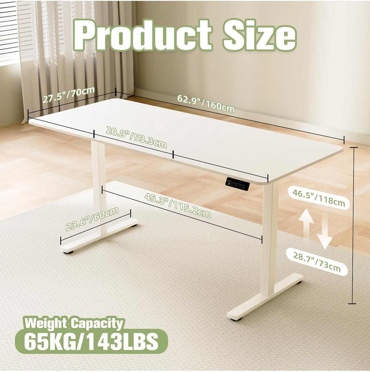 Electric Standing Desk 160x70cm