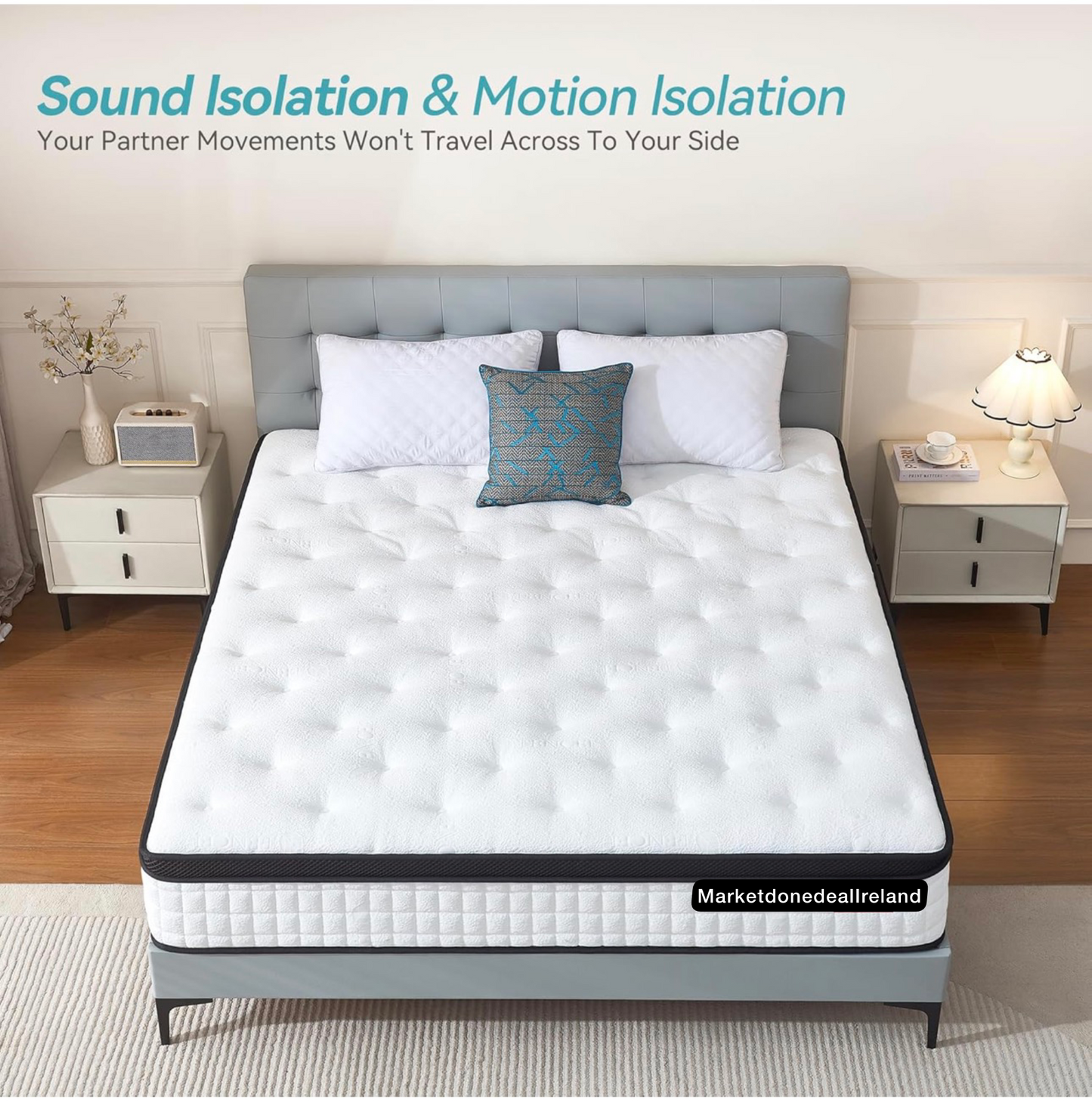 Double Mattress 4FT6, 11 Inch Extra Thick Gel Memory Foam 9 Zone