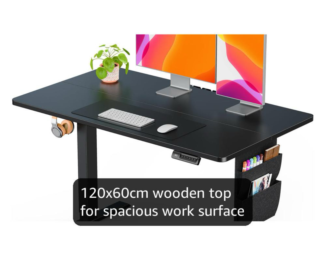 Standing Desk 120x60cm, Supports Up to 80KG Height
