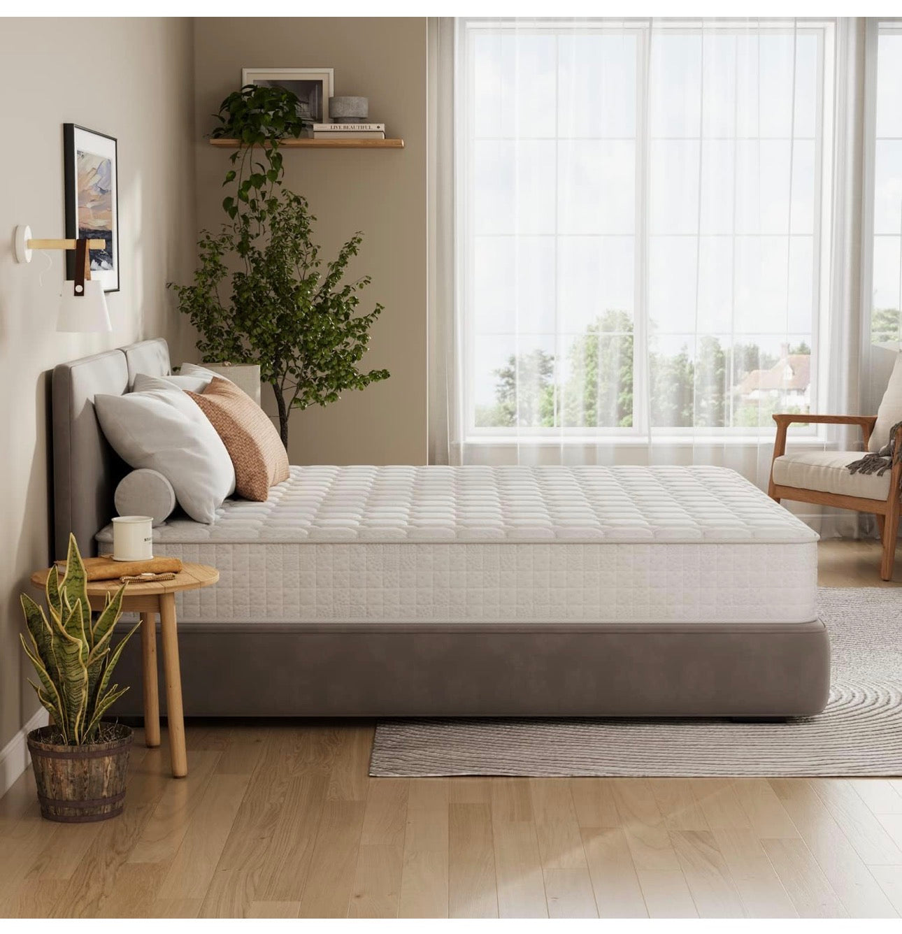 3FT Single Mattress, 10 Inch Hybrid Mattress with Breathable