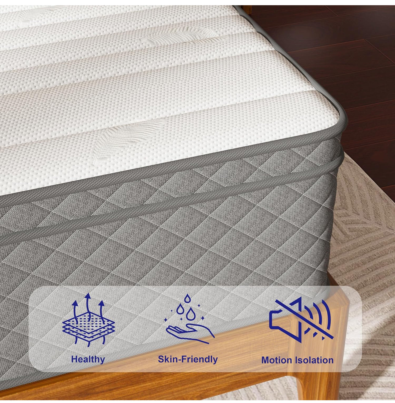 12 Inch King Size Mattress Medium Firm, OEKO-TEX Certified
