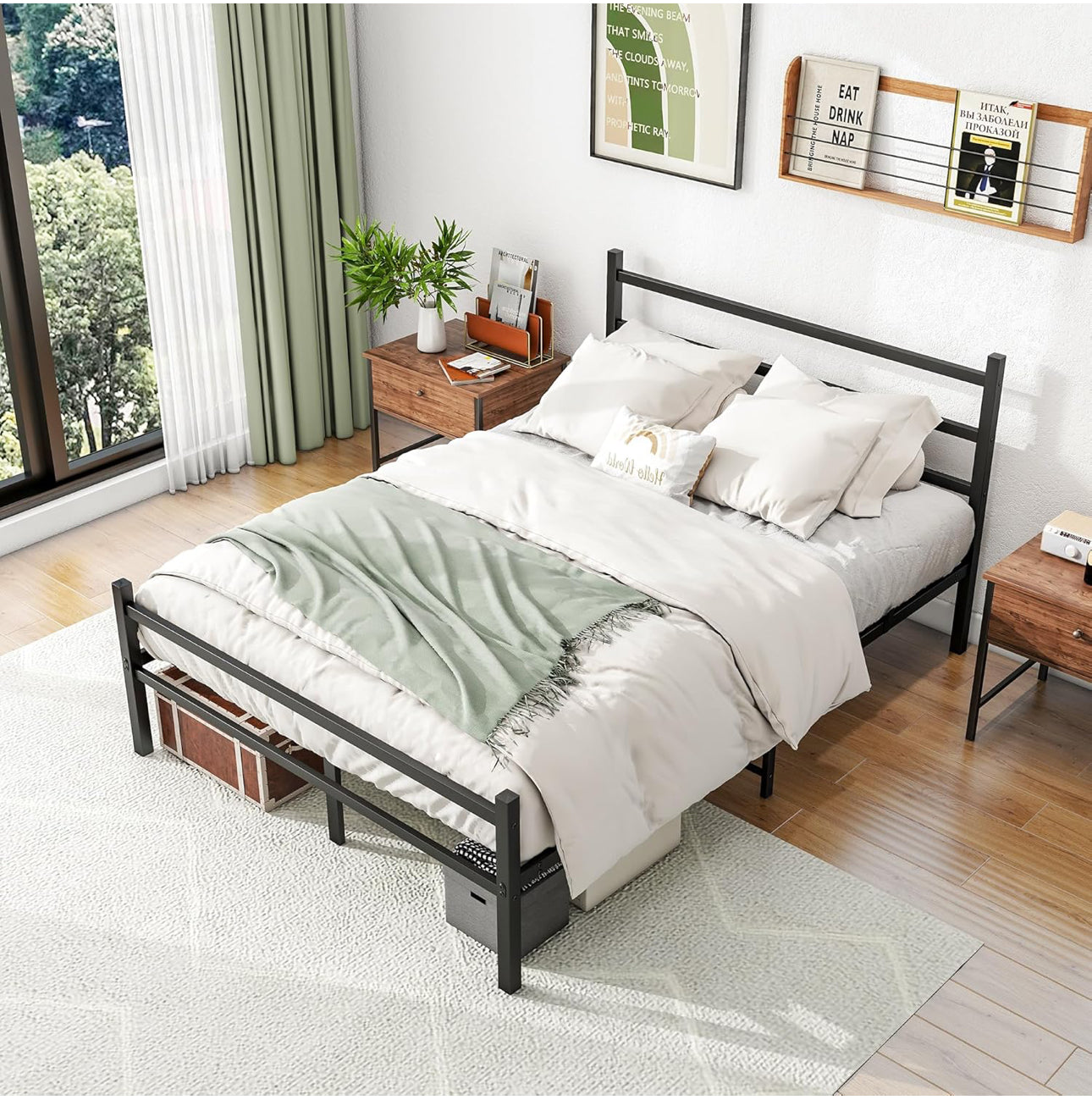 Double Bed Frames Solid Metal Bed Frame Double Bed
