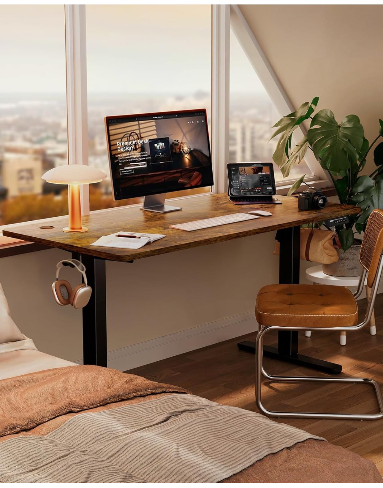 Electric Standing Desk Height Adjustable 120 x 60cm,