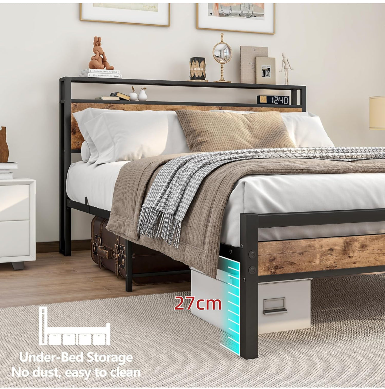 King Size Bed Frame with Storage