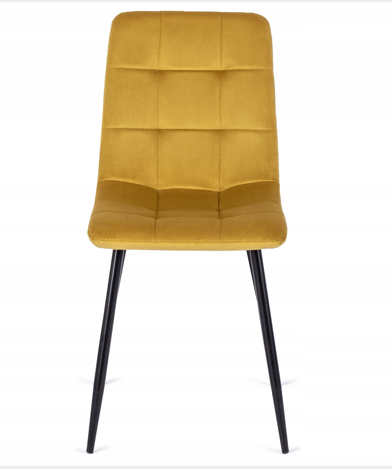 Upholstered Mustard Velor Kitchen Chairs