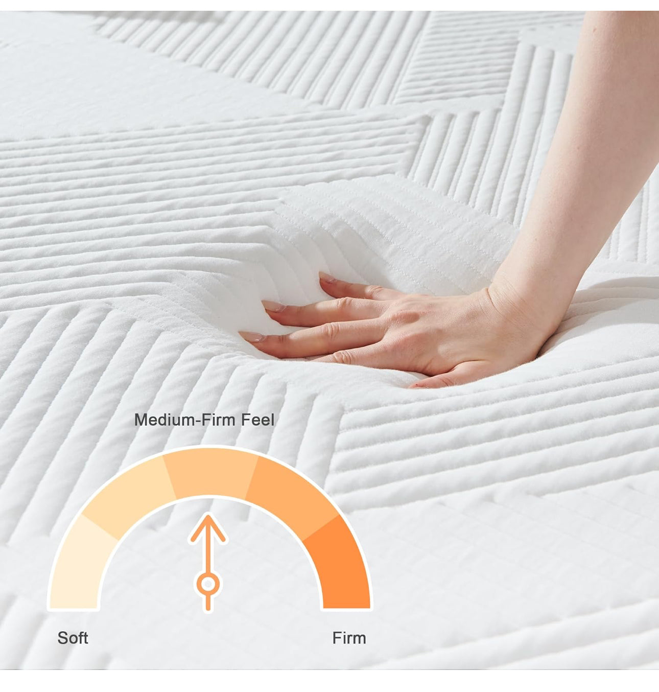Mattress,22cm Thickness Double Mattress with Memory Foam
