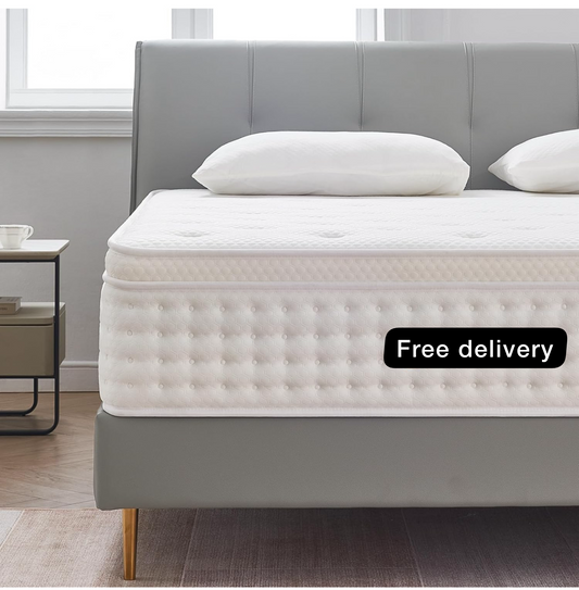 Small Double Mattress,10.2 Inch Medium Firm Memory Foam Pocket Sprung