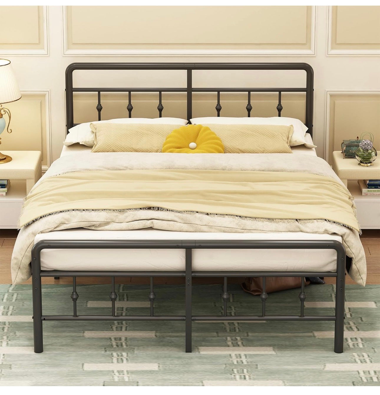 King Size Bed Frame with Victorian Headboard