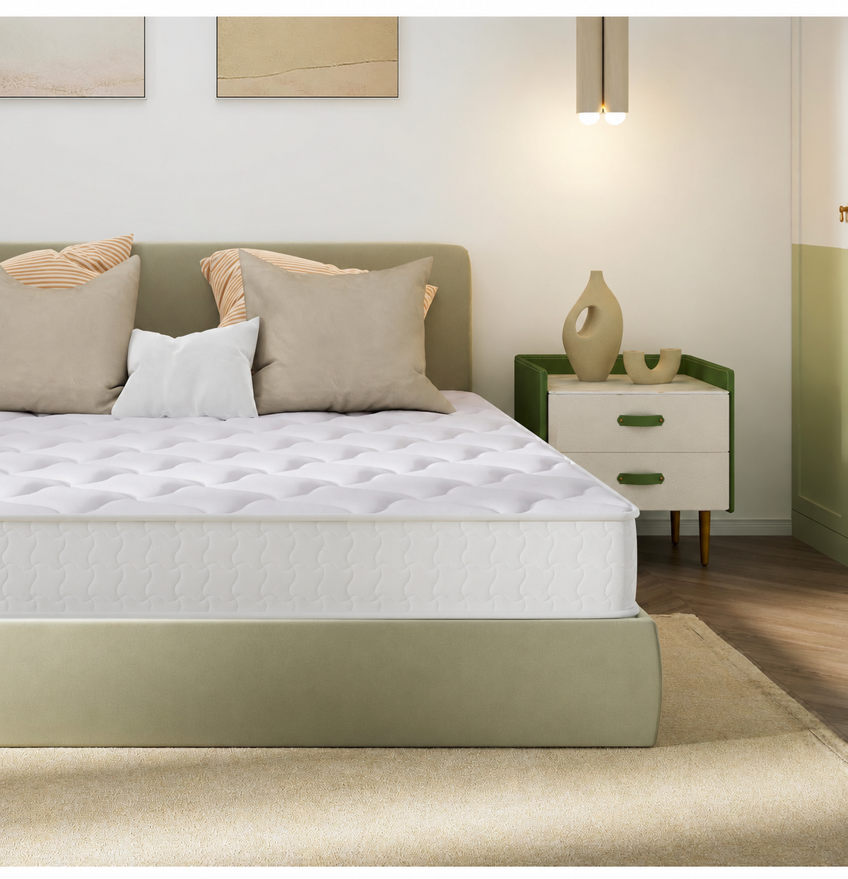 Double Mattresses, 8 Inch Pocket Sprung Mattresses with Breathable CertiPUR-US Foam and Skin-friendly OEKO-TEX Fabric, Medium Firm 4FT6 Mattress 135x190x20cm