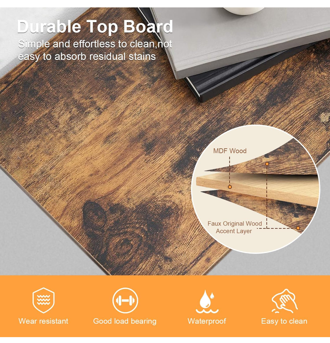 TV Stand Cabinet, TV Unit TV Console Table with 5 Drawers Storage