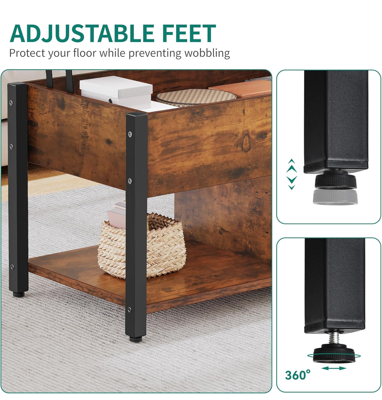Lift Top Coffee Table, Easy-Lift