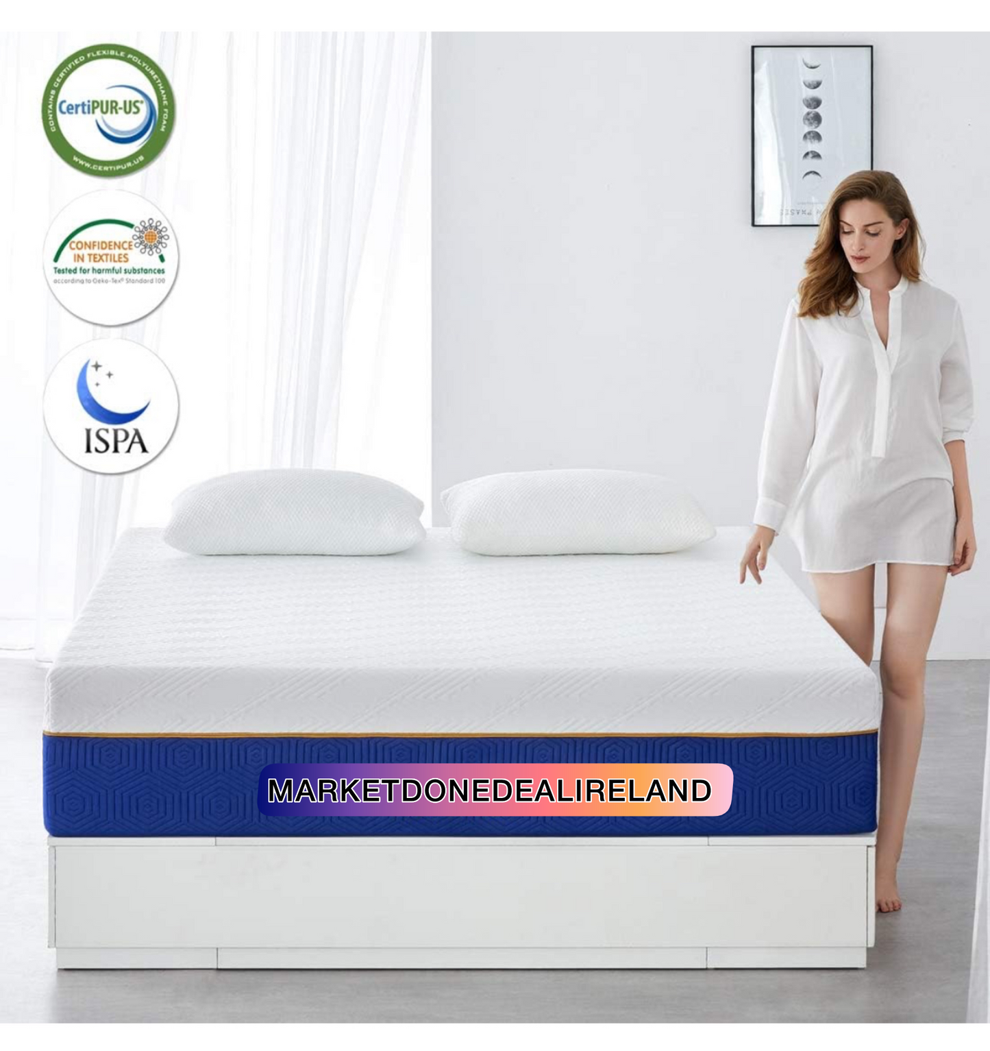 Double Mattress, 20CM Gel Memory Foam