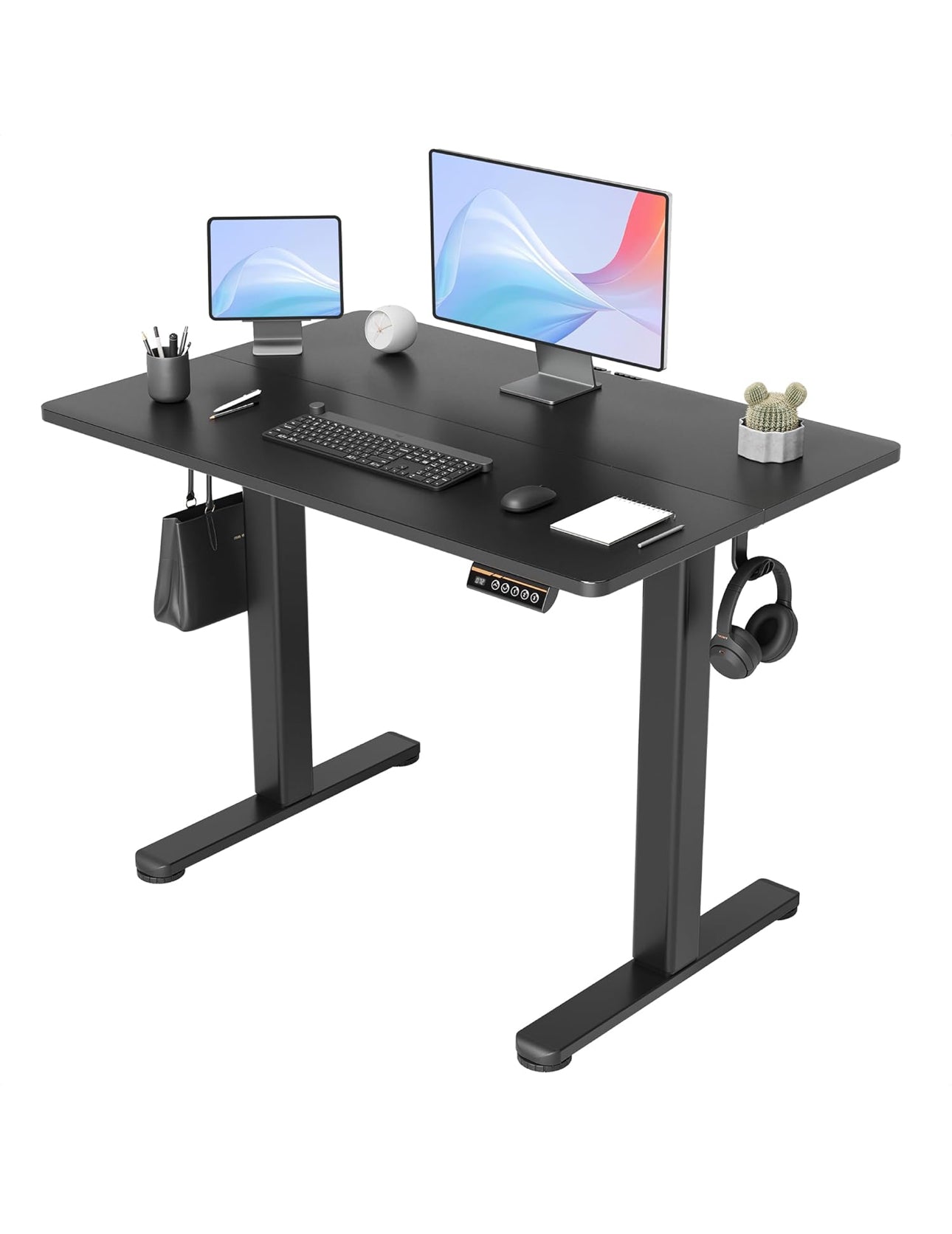 Electric Standing Desk, Adjustable Height Stand up Desk, 100x60