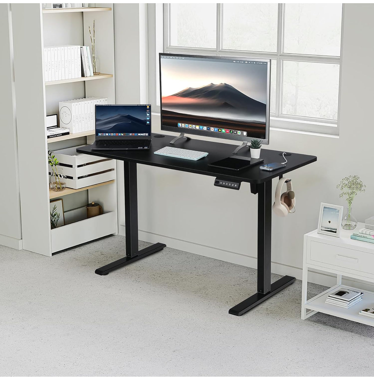 Electric Height Adjustable Standing Desk, 120 x 60