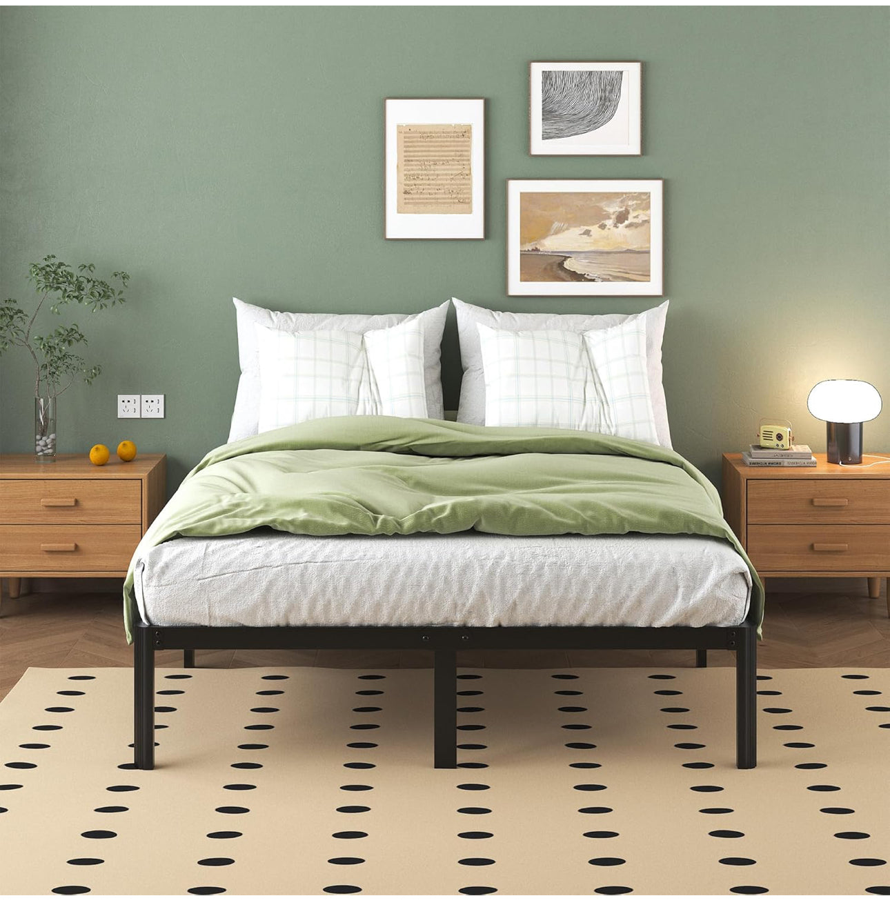 Small Double Bed Frame 30.5 cm High with Rounded Corner Legs. Small Double Bed Frame 30.5 cm High with Rounded Corner Legs,