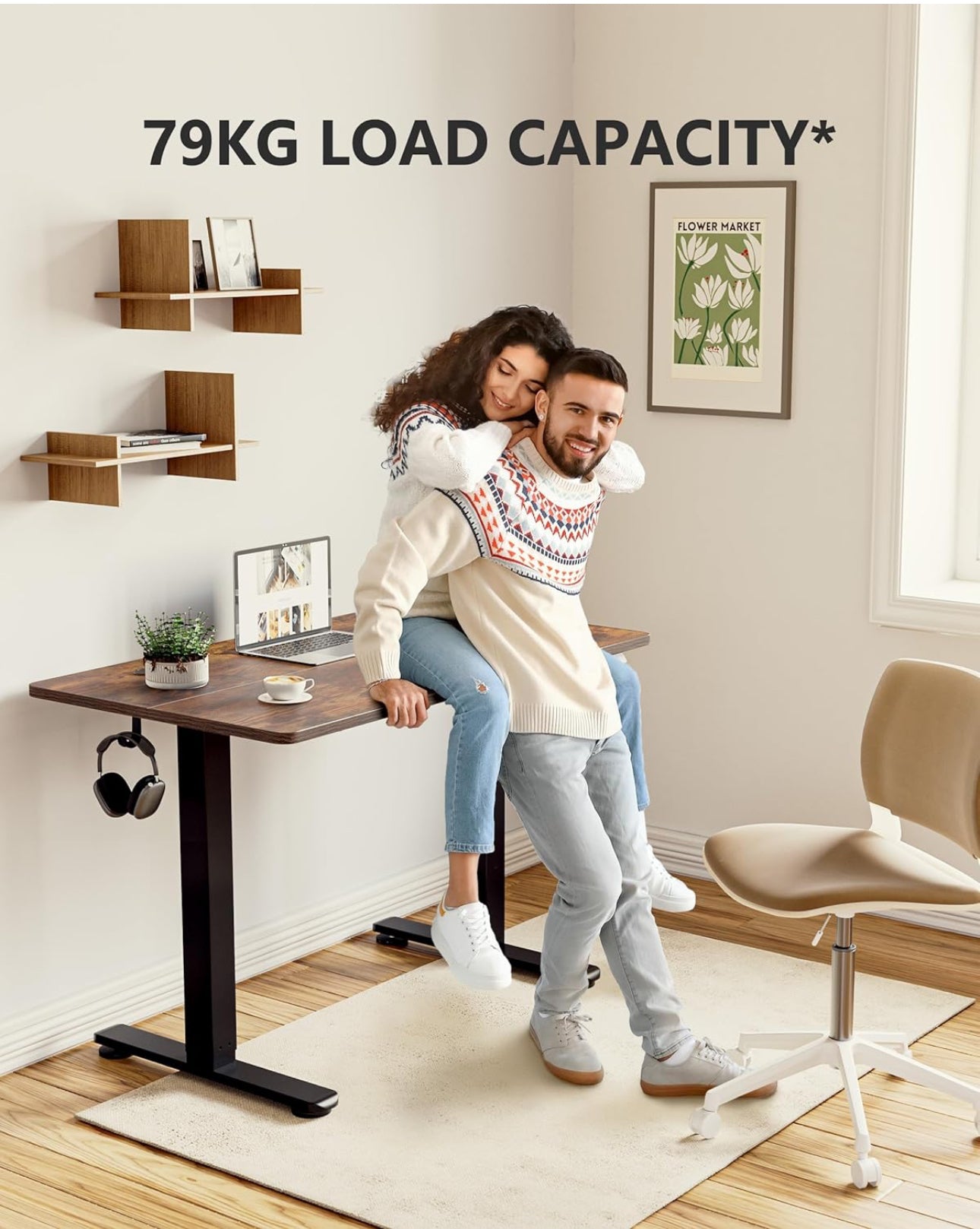 100 x 60cm Electric Height Adjustable Standing Desk