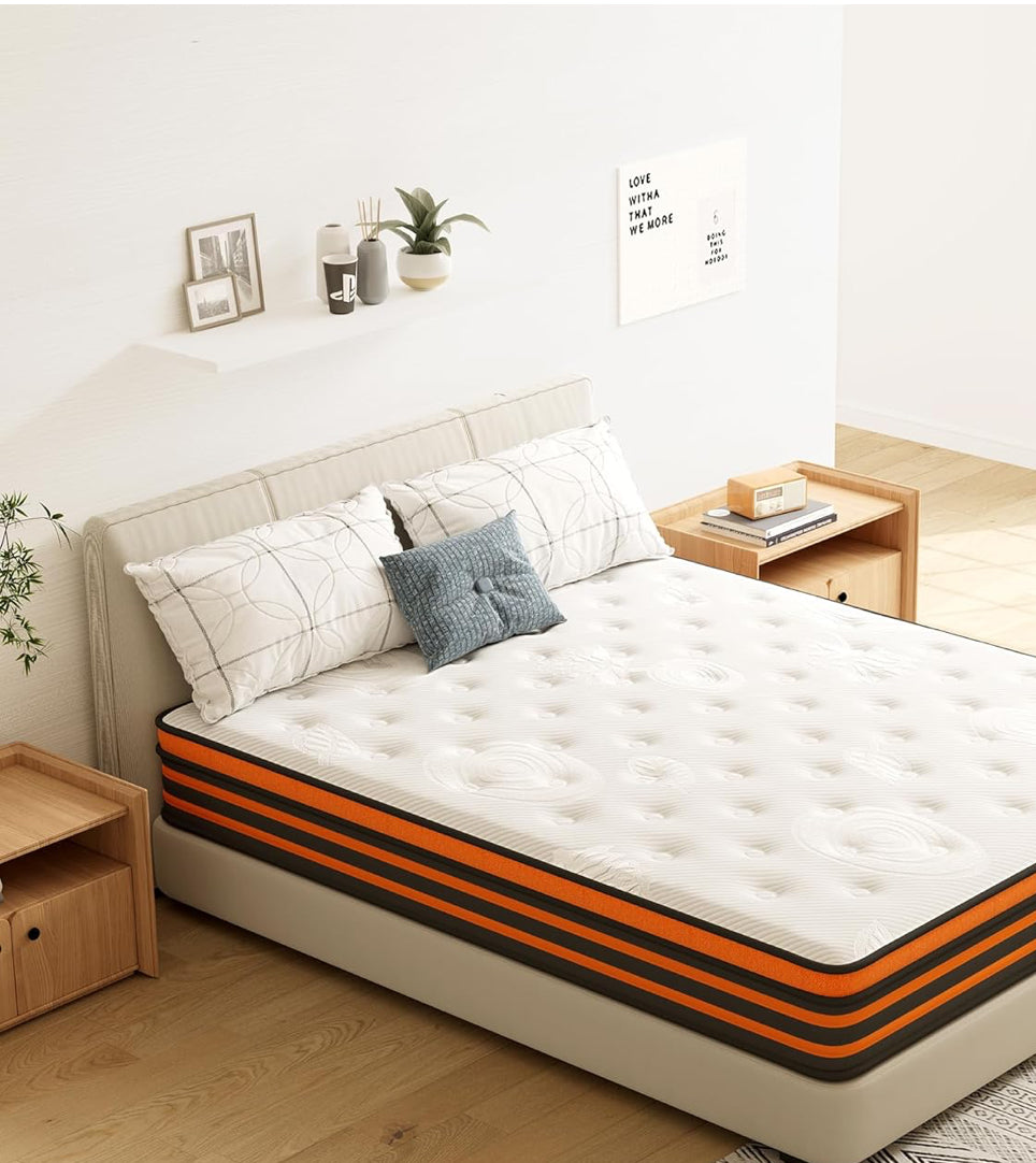 5FT King Size Mattress,10 Inch Medium Firm Gel Memory Foam