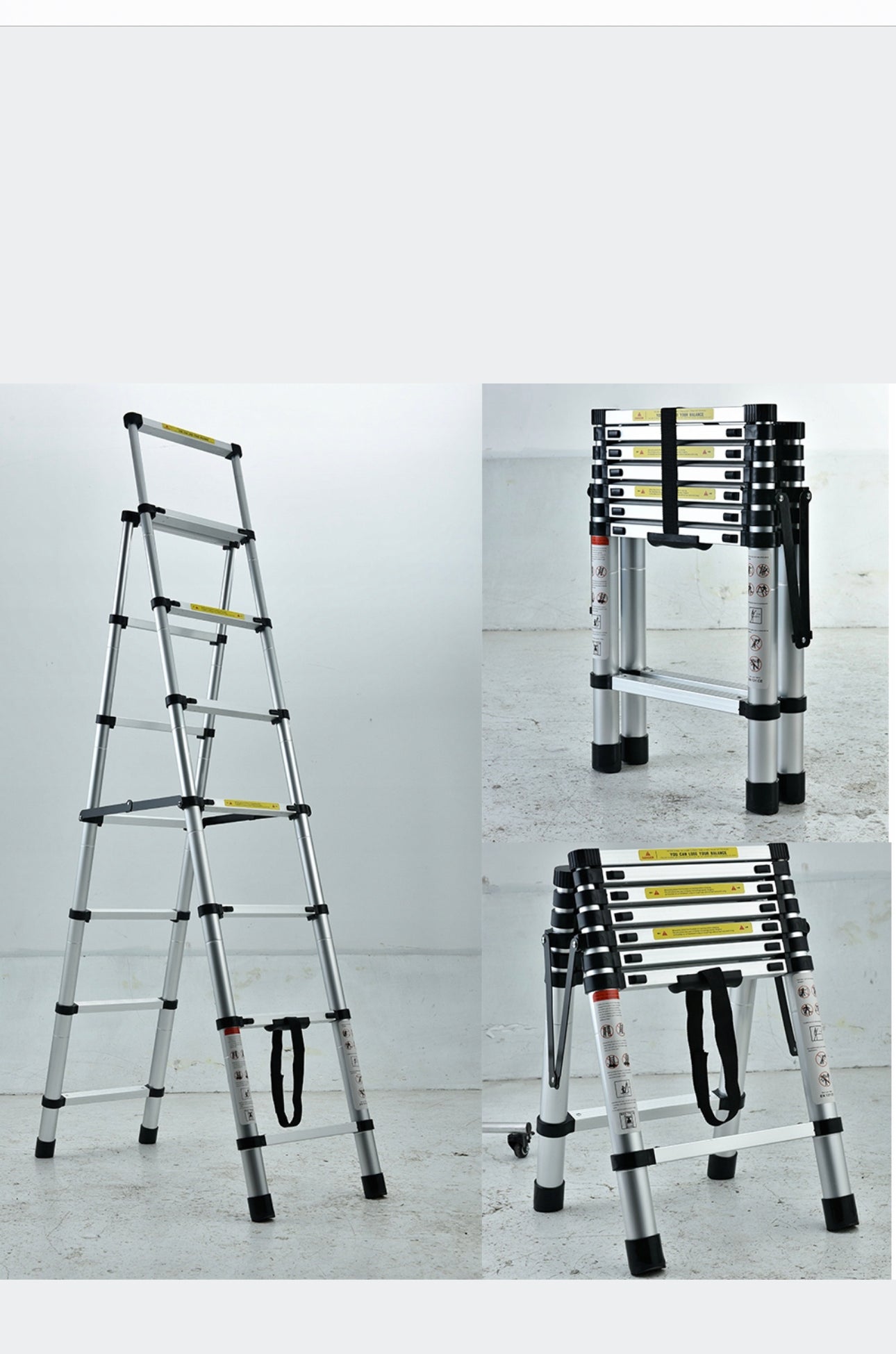 Ladder 2,3 m aluminum up to 150 kg
