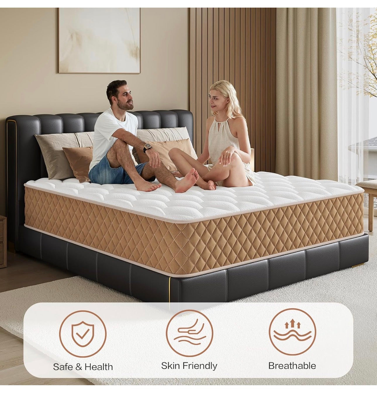 Single Mattress 3FT Memory Foam Mattress, 7-Zone Pocket Sprung Single Bed Mattress
