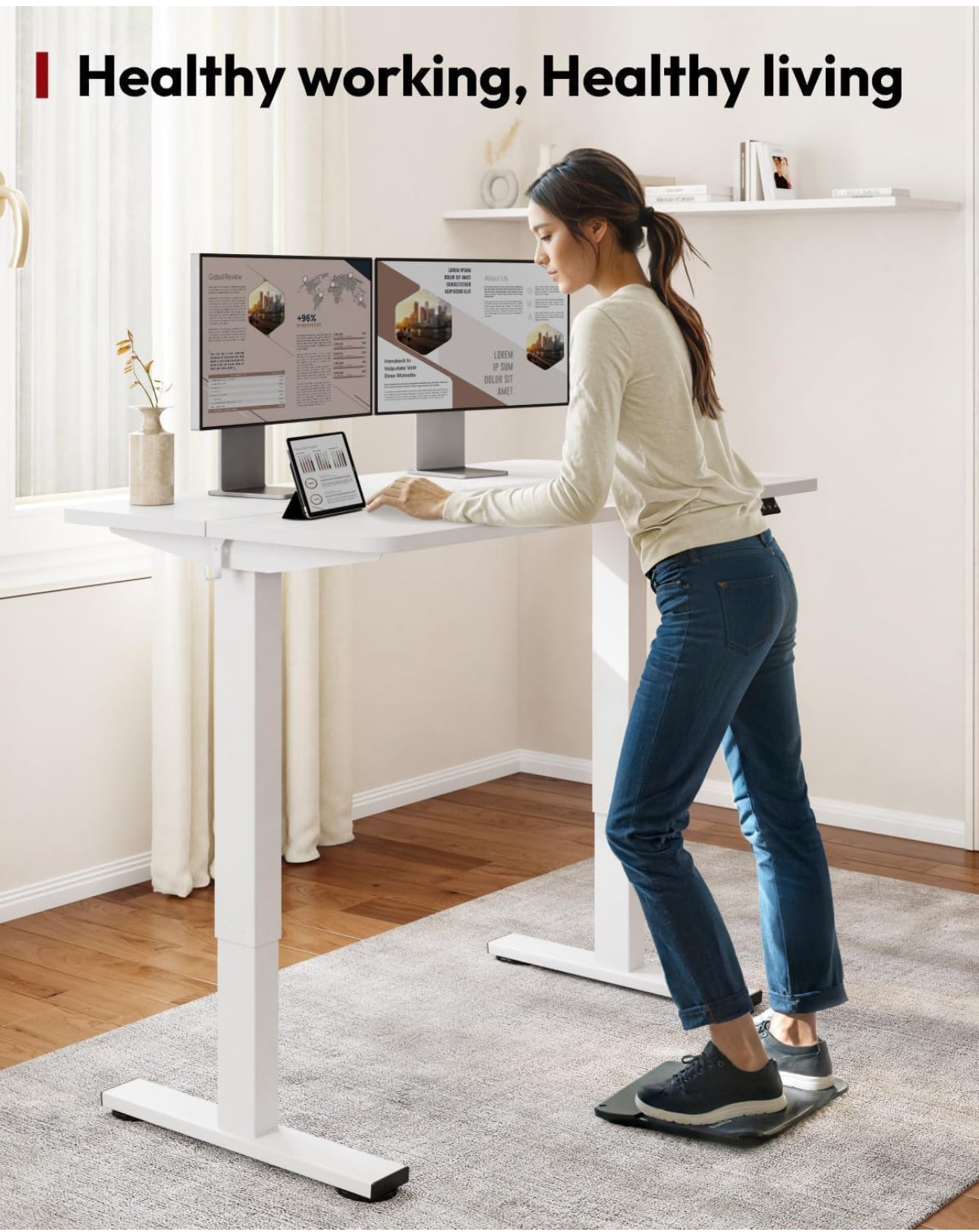 110 * 54 cmElectric Standing Desk ONE PIECE