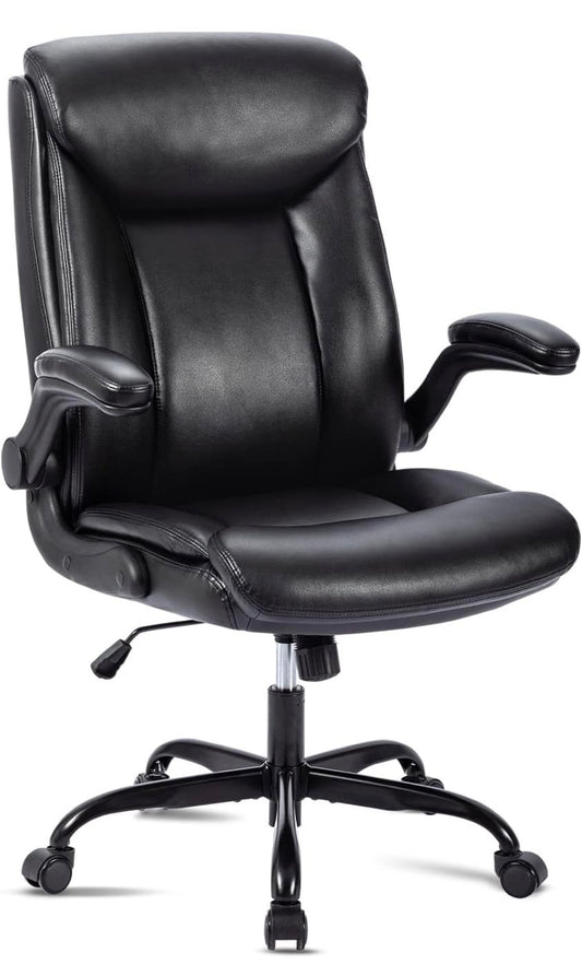Executive Office Chair Swivel Work Chair Computer Desk Chair with Flip-up Armres