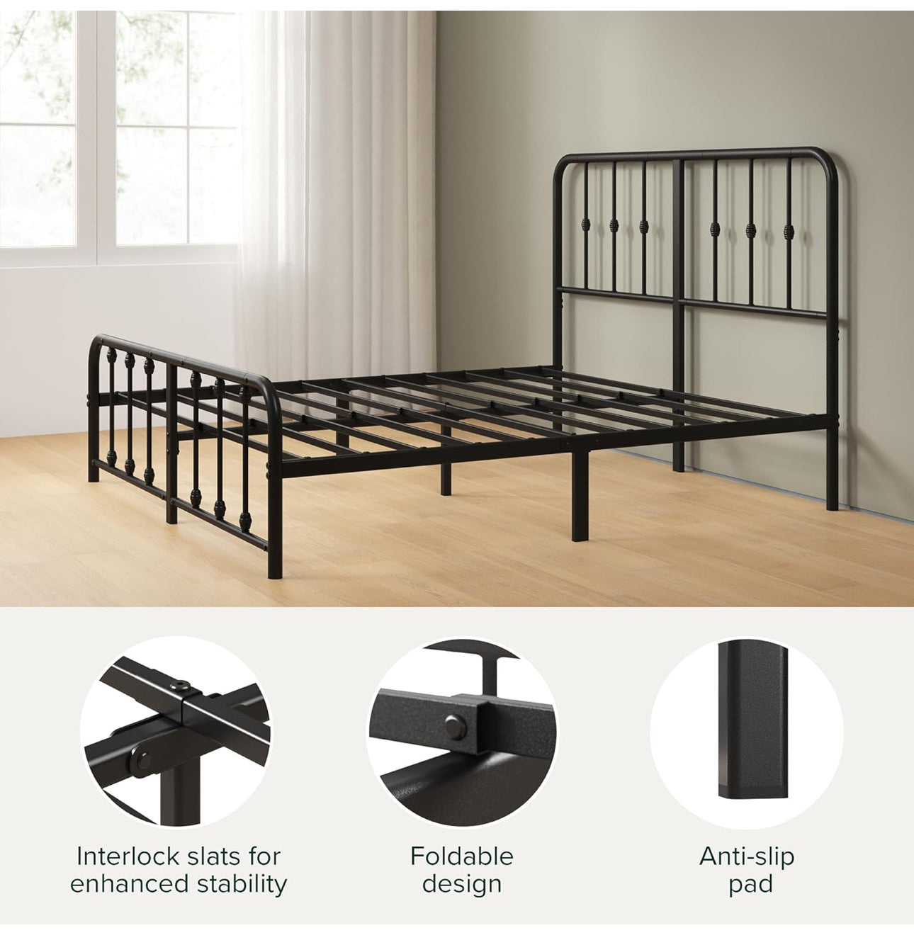 Double Bed Frame – Bed 135x190 cm