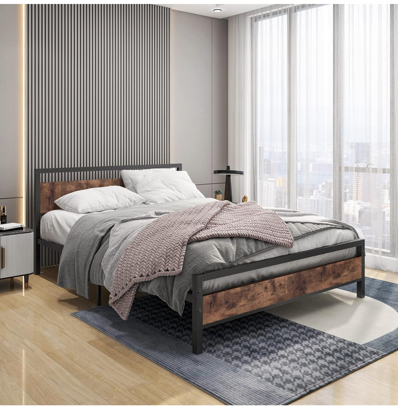 King Size with Wooden Headboard