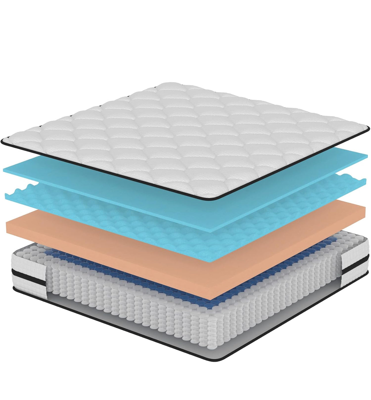 Double Mattress Hybrid Memory Foam and Spring