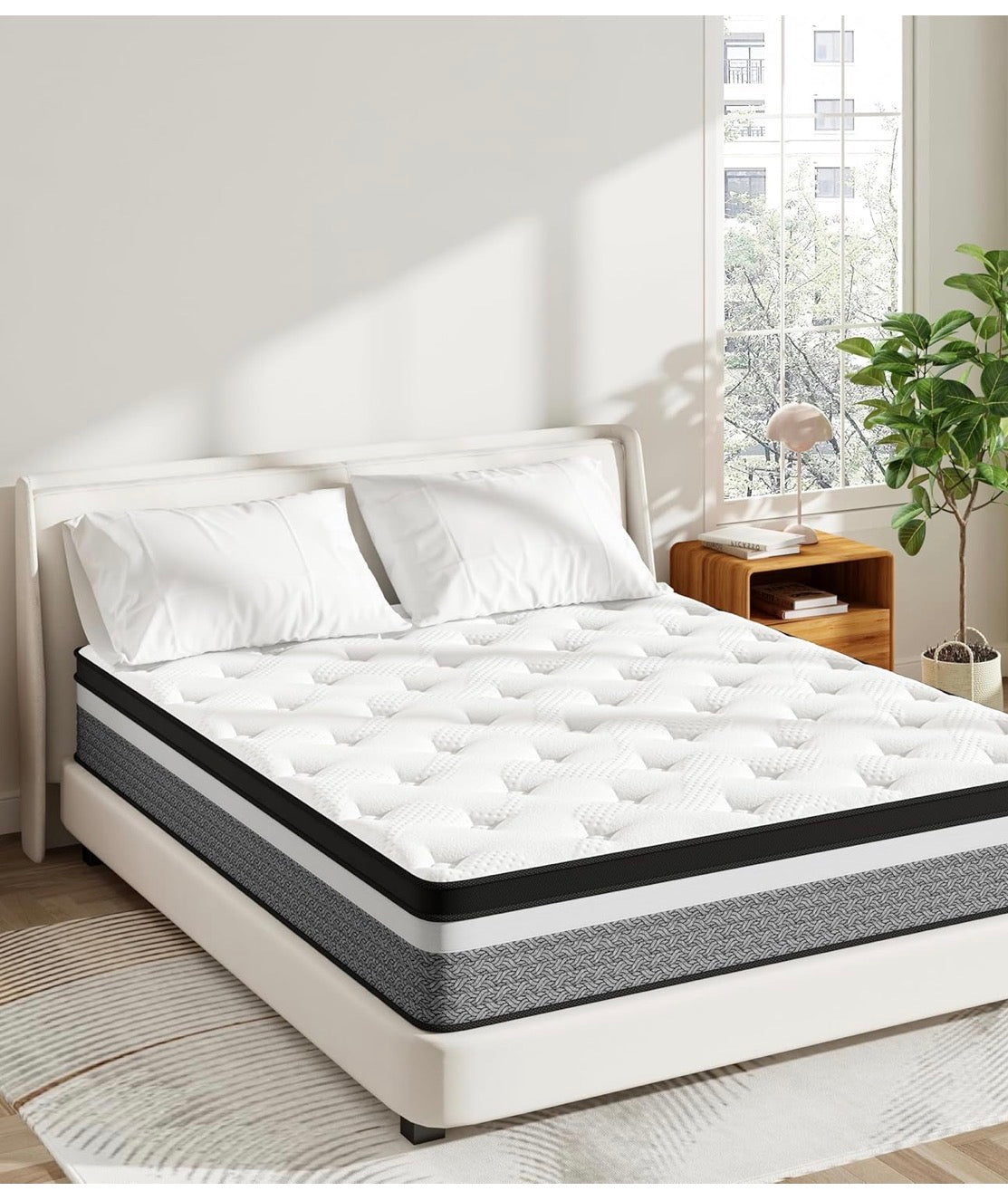 King Mattress, 31cm Hybrid Mattresses King Size 5FT, Memory Foam & Individually Pocket Spring for Pain Relief