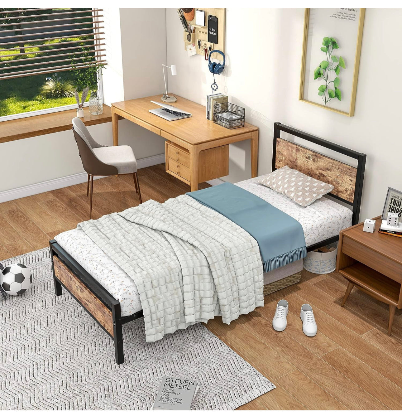 3ft Single Size Metal Platform Bed Frame