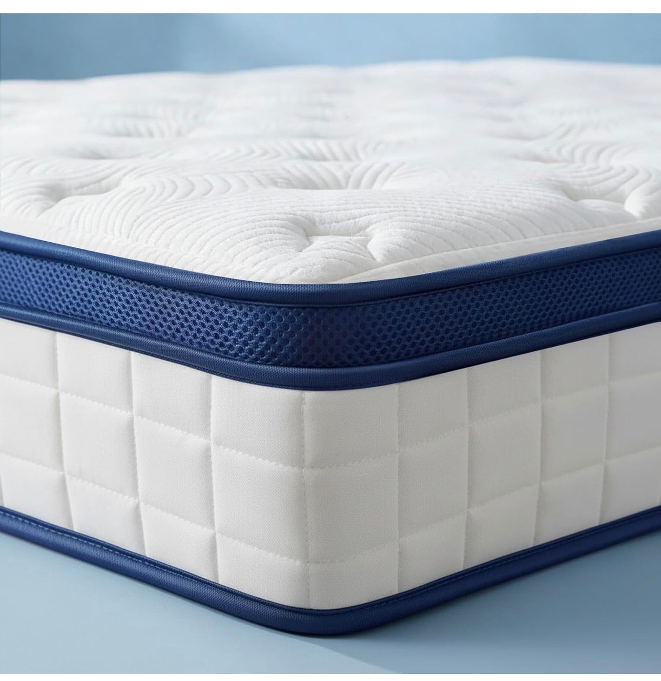 Double Mattresses - 4FT6, 10 Inch Memory Foam with Pocket Spring Hybrid
