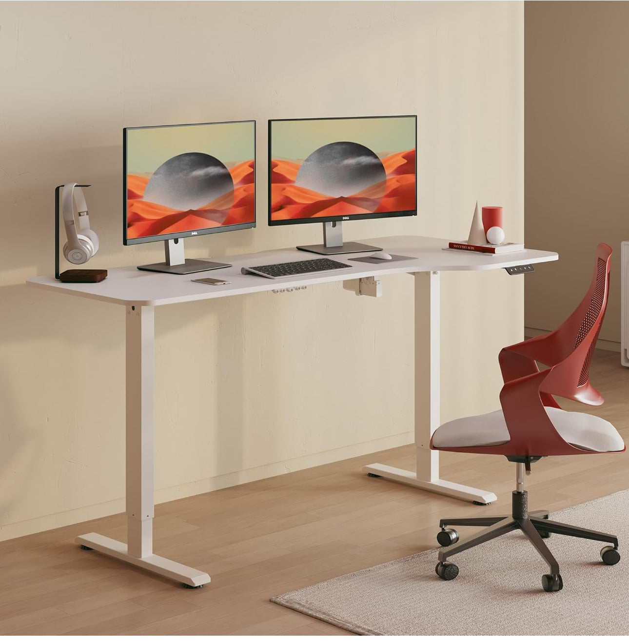 160 × 75 Electric Standing Desk Height Adjustable