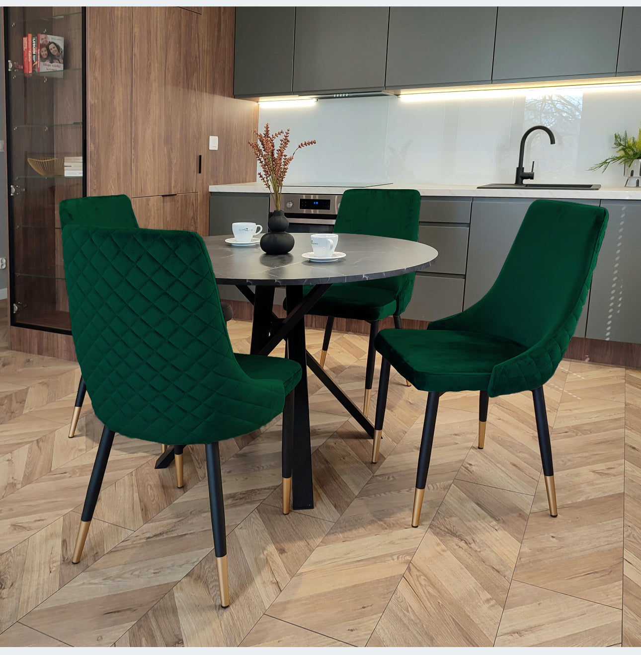 Chairs Set of 4 Green