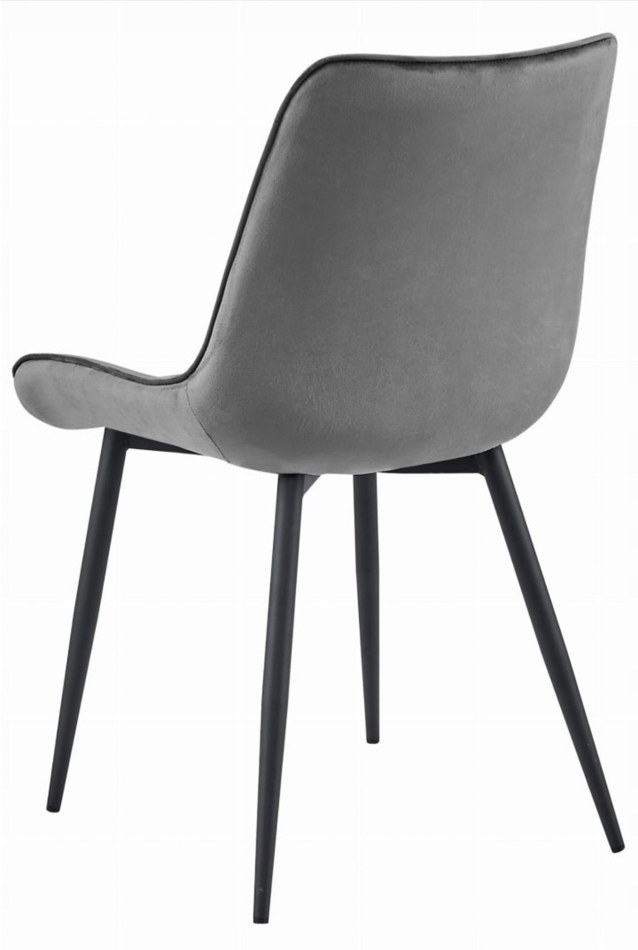 chair dark grey velvet  legs black Vero A