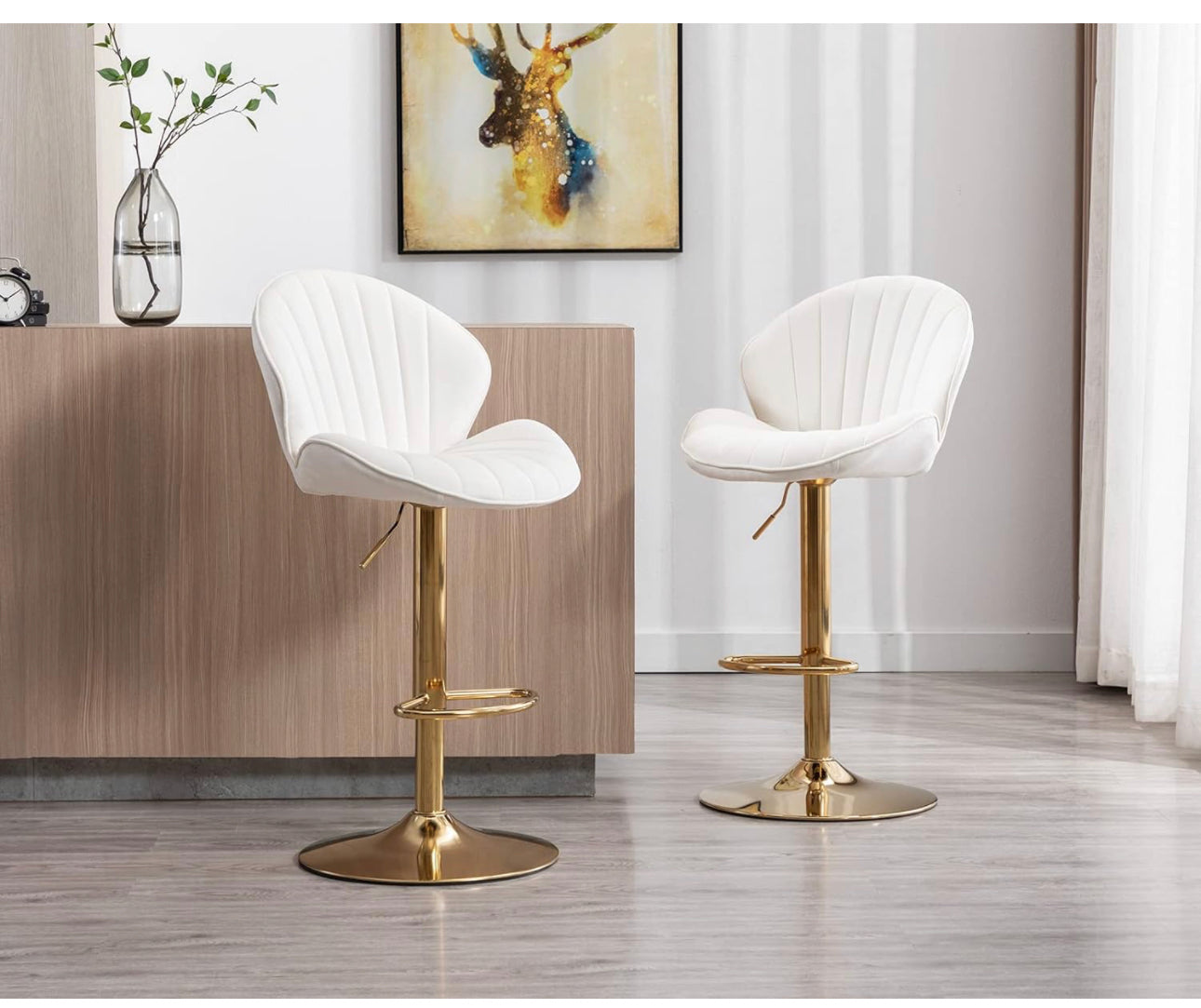 Velvet Bar Stools Set of 2