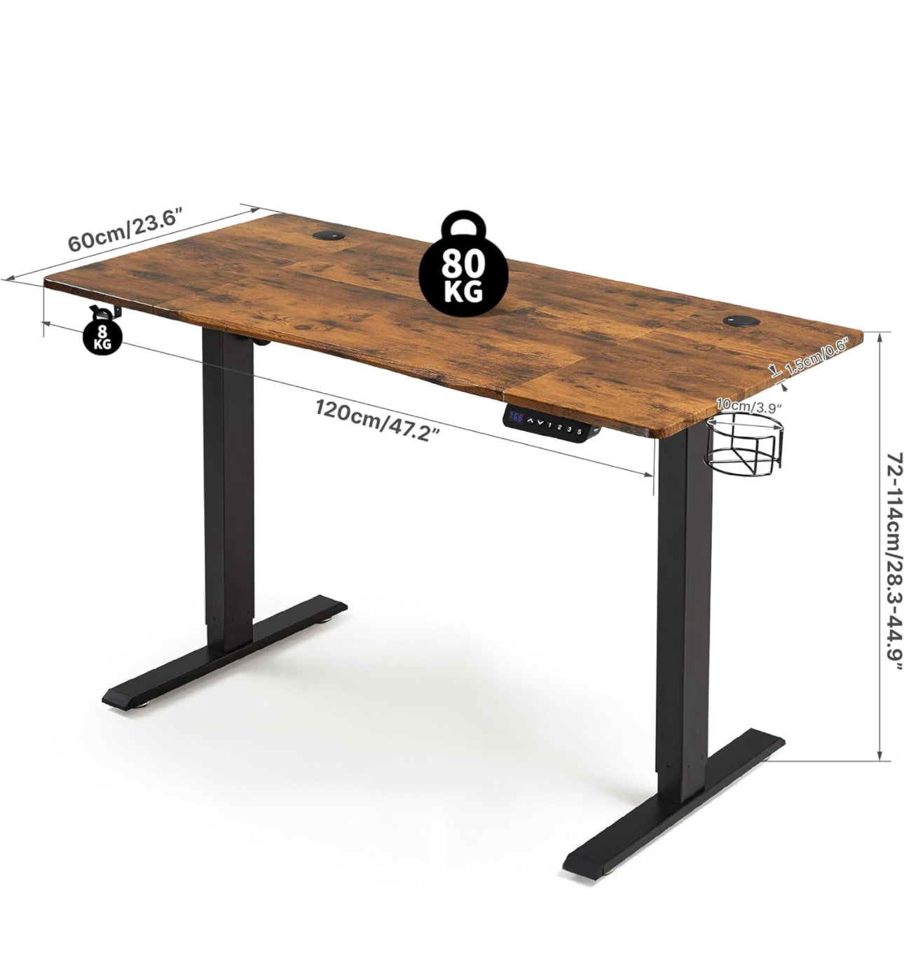 Electric Standing Desk 120x60cm