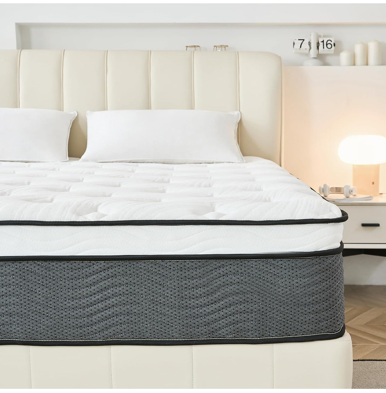 Double Mattress,11 Inch Hybrid Mattress 4FT6 with