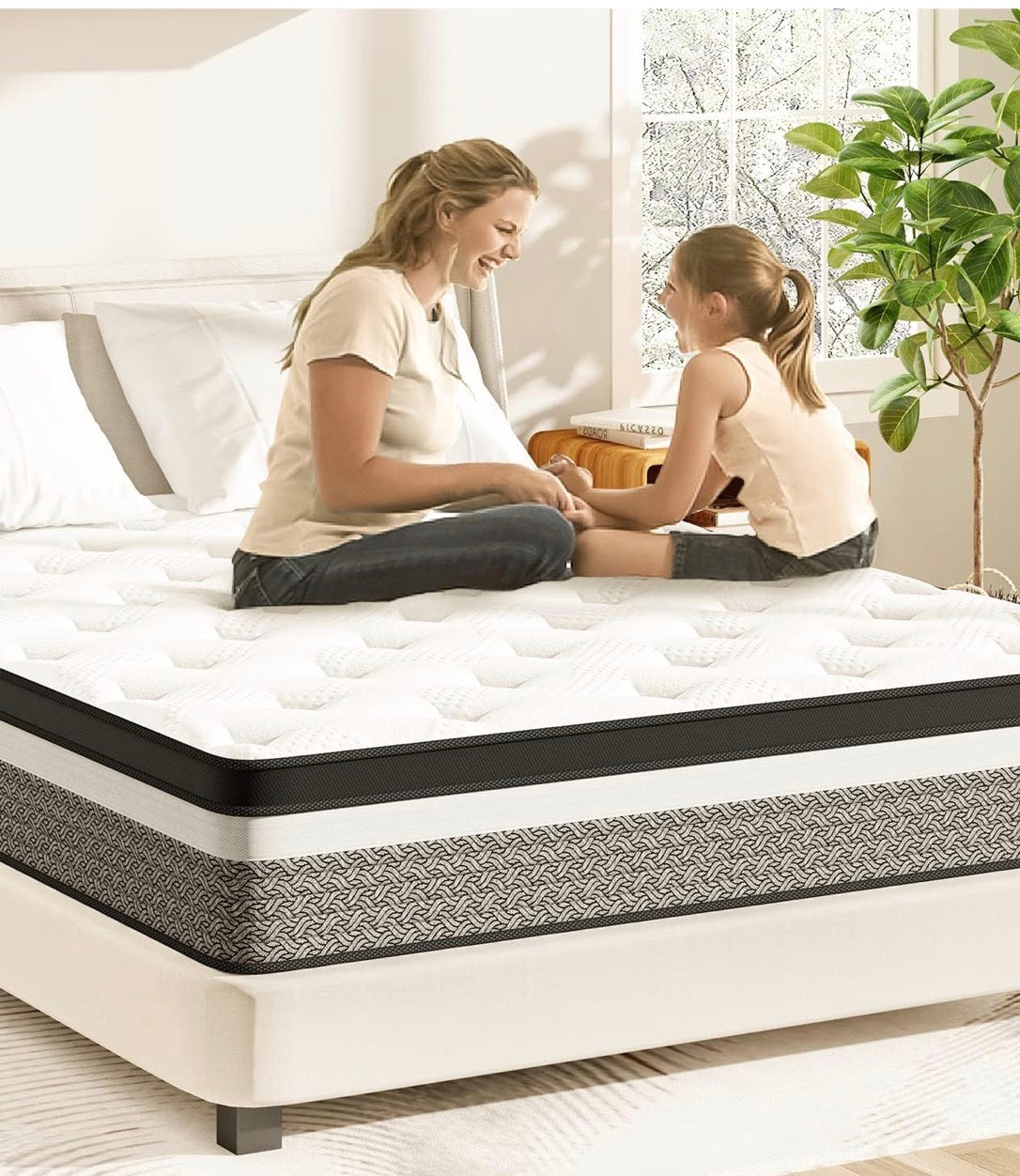 King Mattress, 31cm Hybrid Mattresses King Size 5FT, Memory Foam & Individually Pocket Spring for Pain Relief