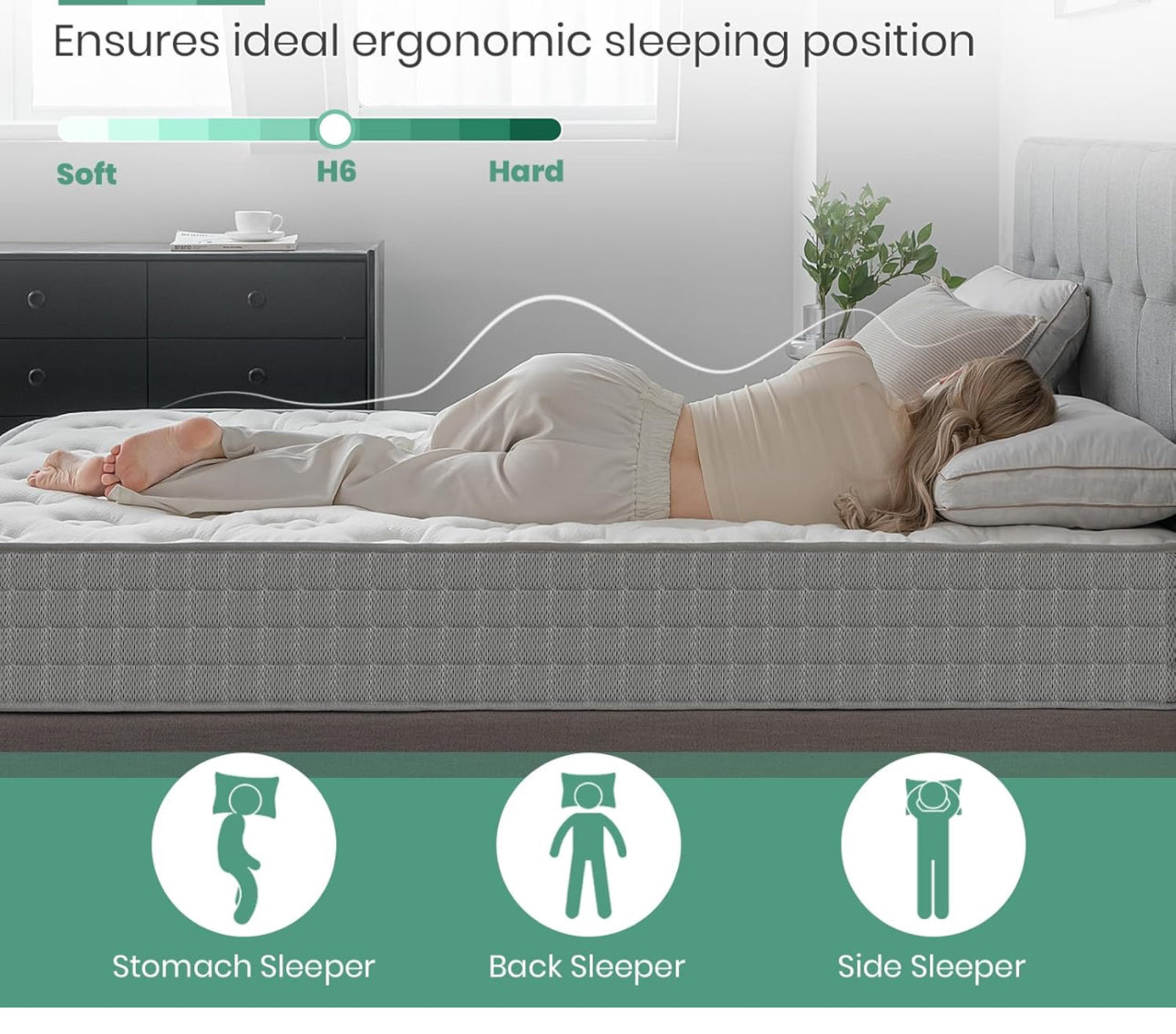 King Size Hybrid Spring and Memory Foam