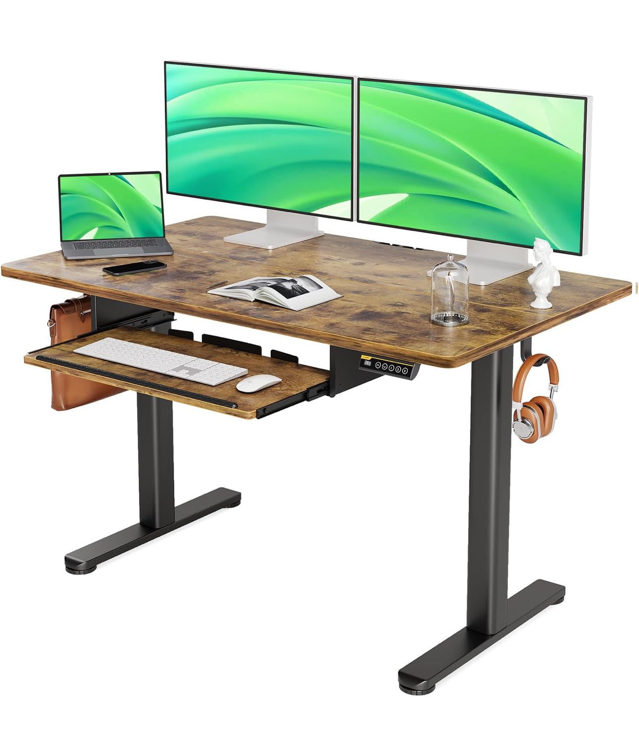 Height Adjustable Desk with Keyboard