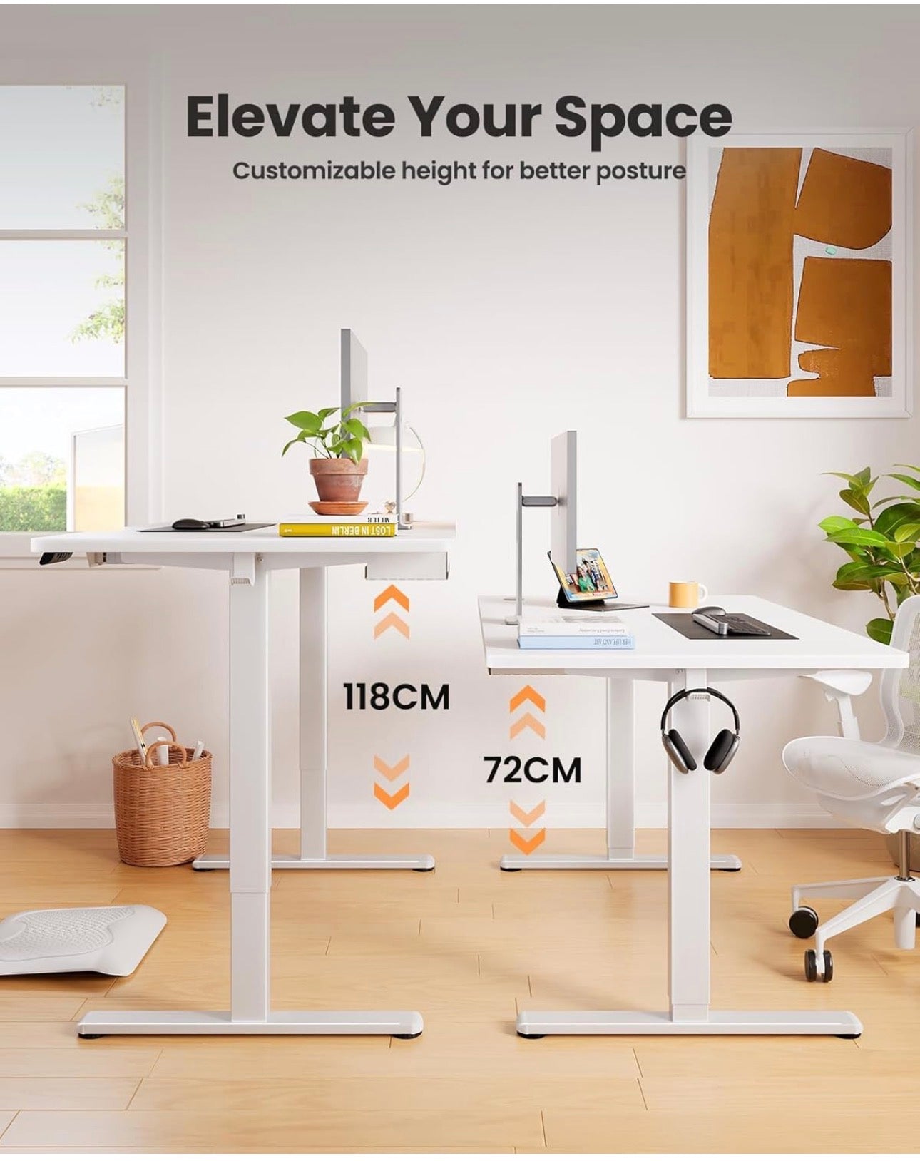 Electric Standing Desk 160 x 80 cm