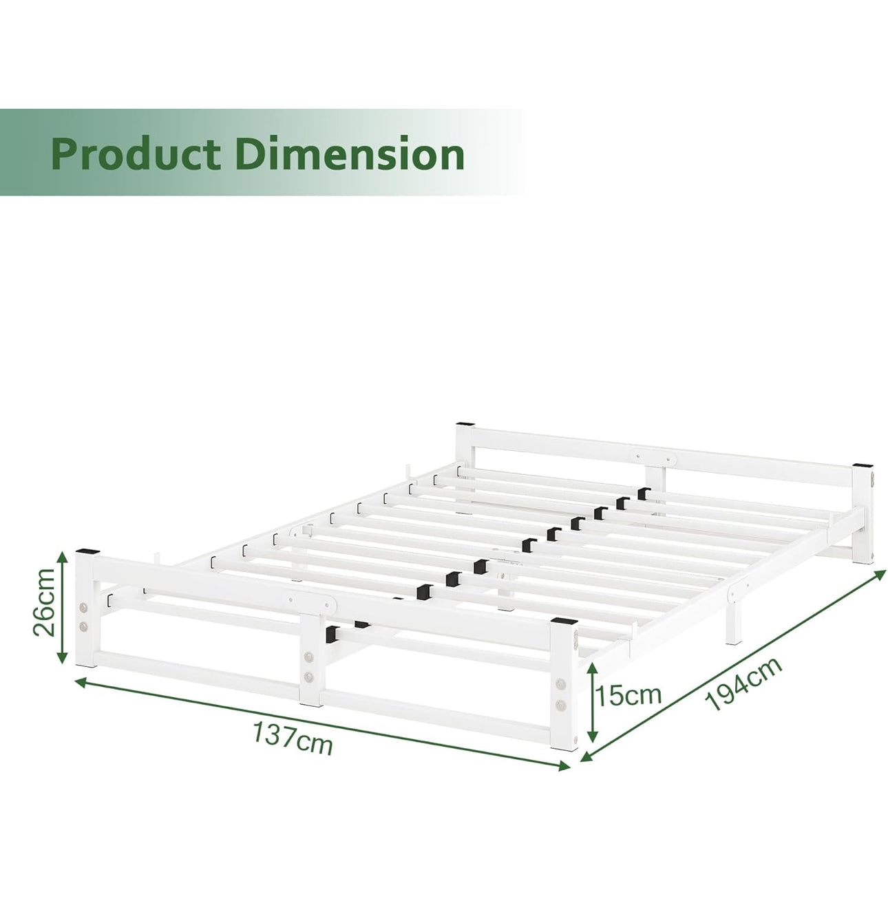 Double Bed Frame,4ft6 Floor Bed Frame