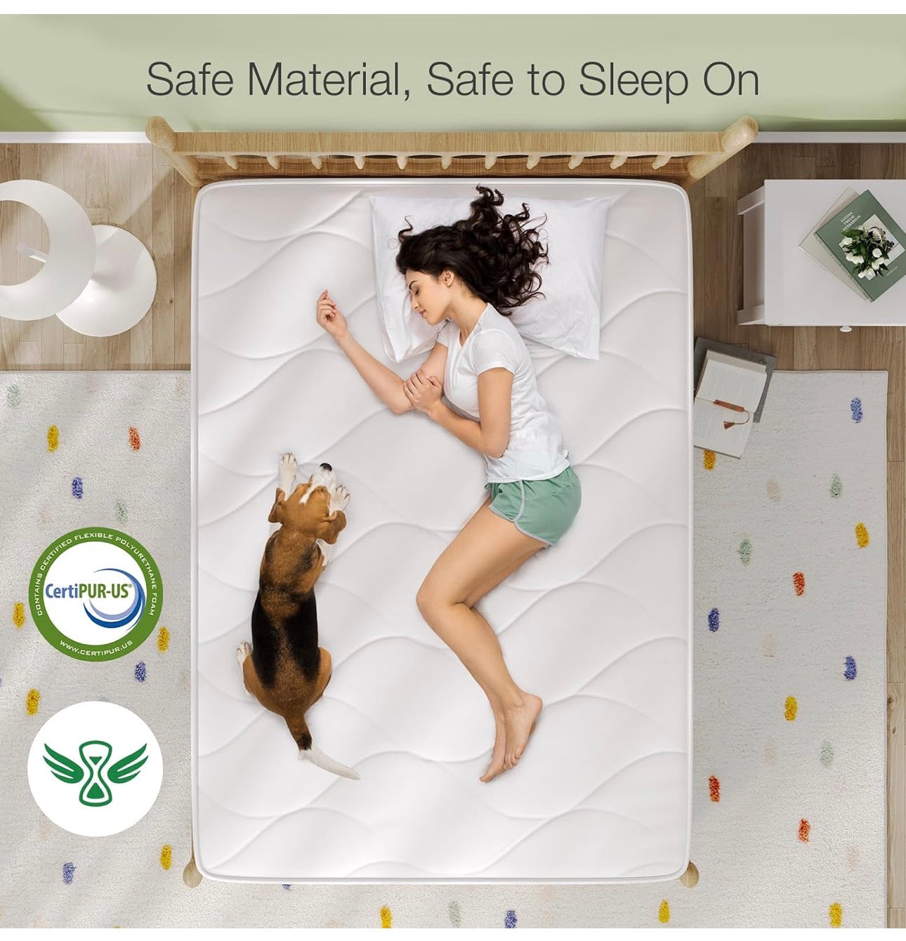 4FT Small Double Pocket Sprung Mattress 20cm Medium Soft Spring Mattress with Breathable Sprung System, Cool Touch Oeko Fabric 120x190x20cm