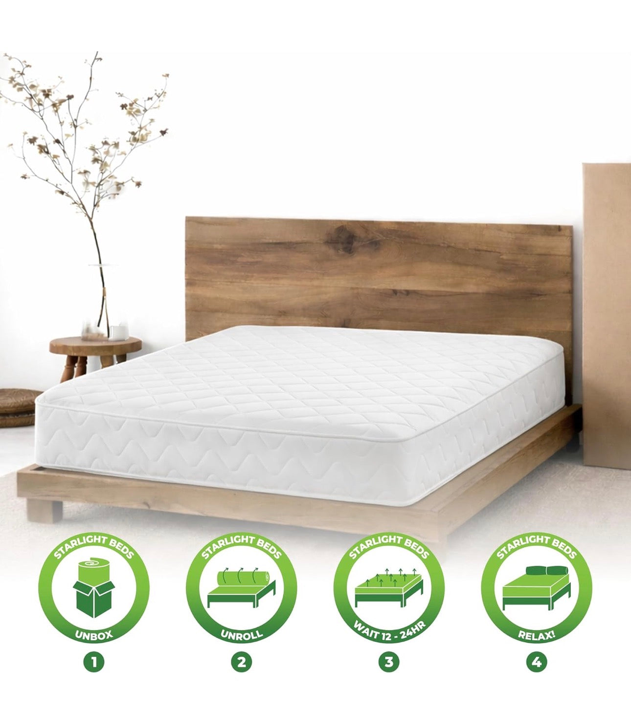 Single Mattress – Memory Foam Mattress with Springs, Maximum Value, 18cm Deep,