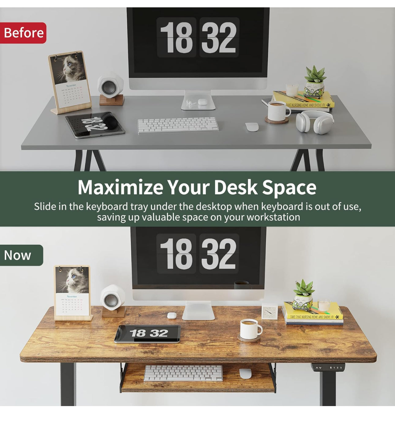 Electric Standing Desk 100 x 60 cm