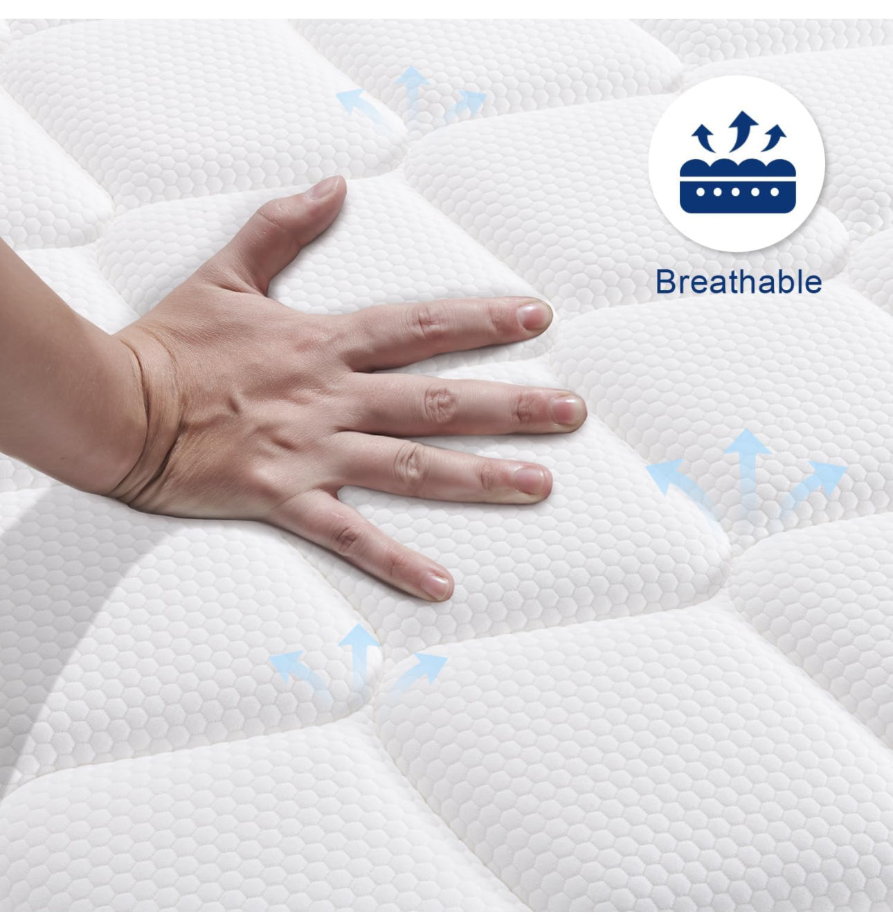 King Mattress, 22cm Memory Foam Pocketed Coil