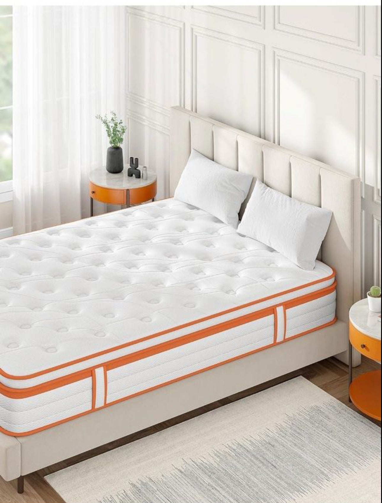 Small Double Mattress 4FT, 10 Inch Gel Memory Foam 7 Zone Orthopedic Small Double Mattress Pocket