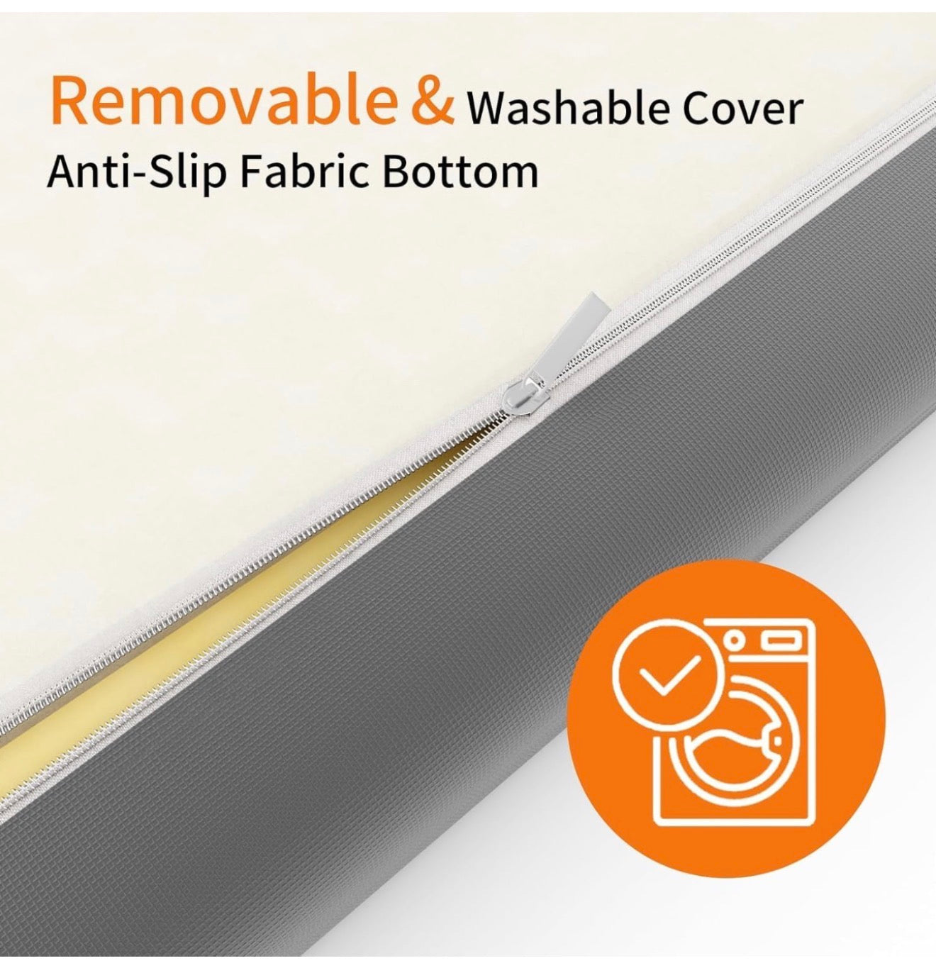 Memory Foam Mattress, 4FT6 Double Mattress, Medium Firm, Soft Skin-friendly Fabric, for Breathable Comfort Sleep, Back Pain Support (135x190x20cm)