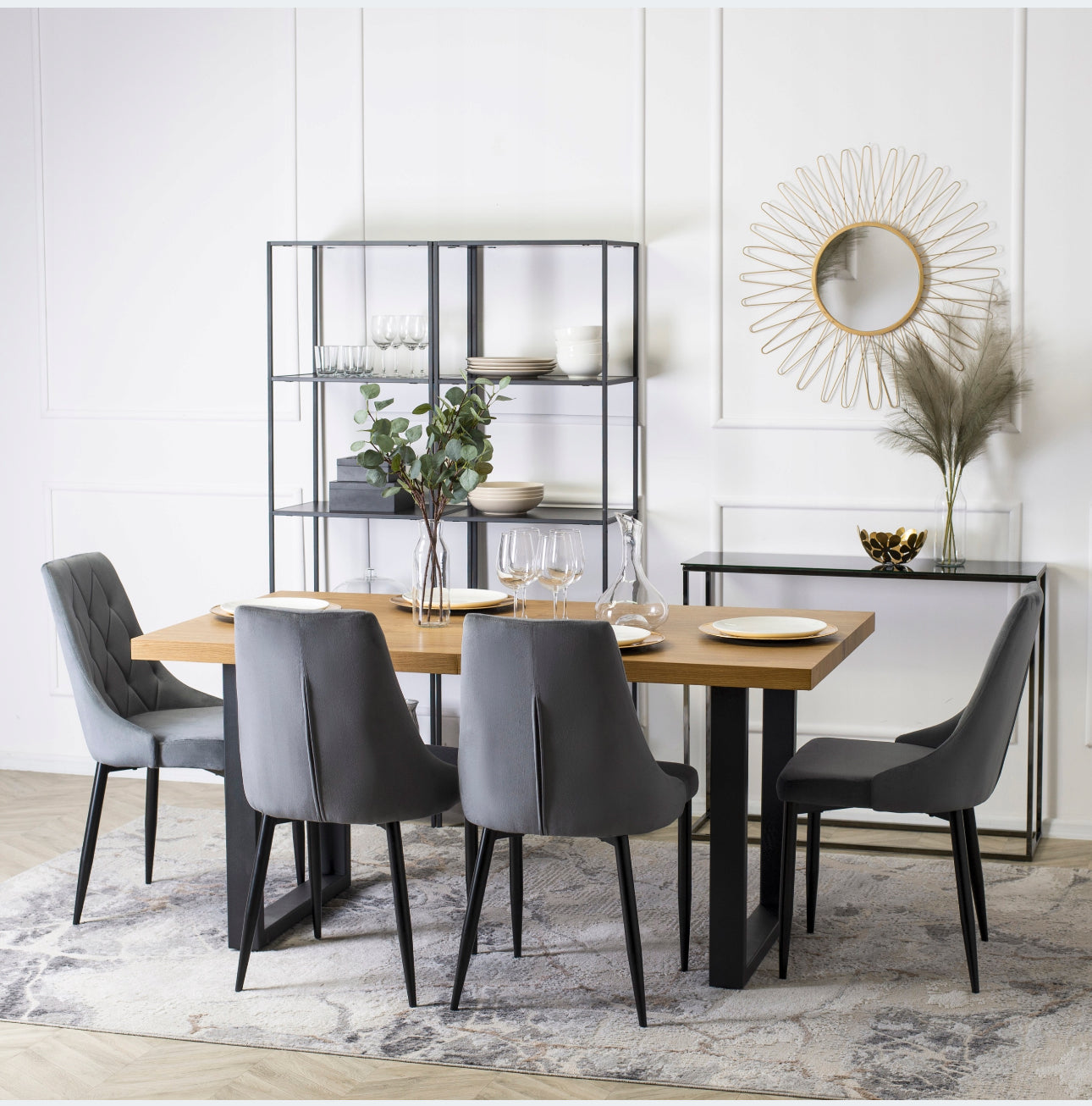 Set of 4x Velvet Upholstered Chairs